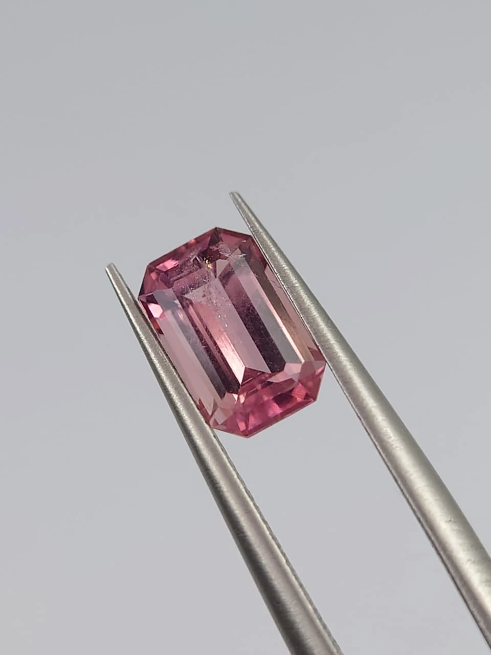 1.3ct Natural Pink Tourmaline Emerald Cut Loose Gemstone from Afghanistan — view 1